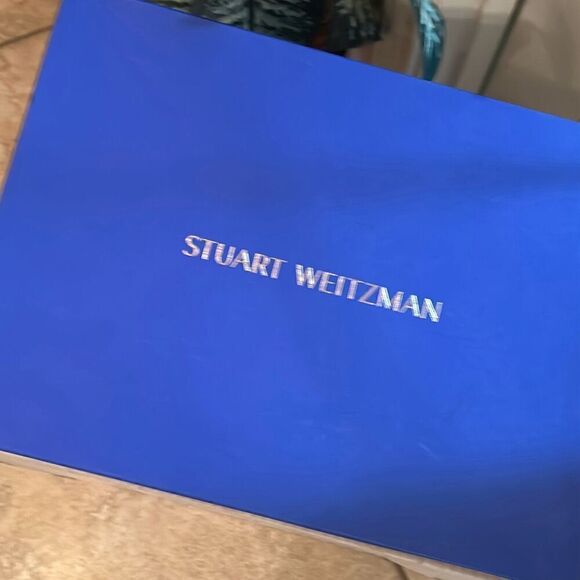 Stuart Weitzman Women's 11 Black Heel Suede Booties Classic Black Minimalist New - Picture 15 of 16